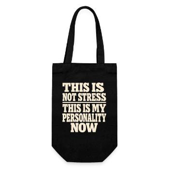 Burnt-out millennial, tired adult, - Gift Bag for Bottles - black - Front