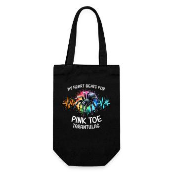Ligne de cœur de la tarentule Rosaf à orteils roses - Sac à bouteille - noir - Devant