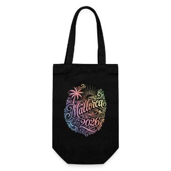 Palmier coloré de Majorque 2026 - Sac à bouteille - noir - Devant
