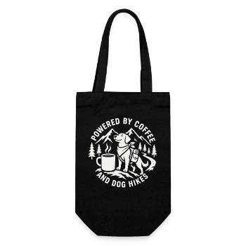 Powered By Coffee And Dog Hikes Design - Gift Bag for Bottles - black - Front