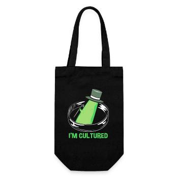 Microbiology Biology Biological Biologist - Gift Bag for Bottles - black - Front