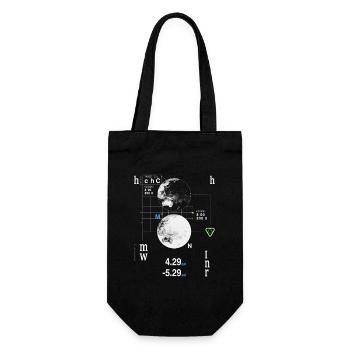 Futuristic HUD World Map Coordinates - Gift Bag for Bottles - black - Front