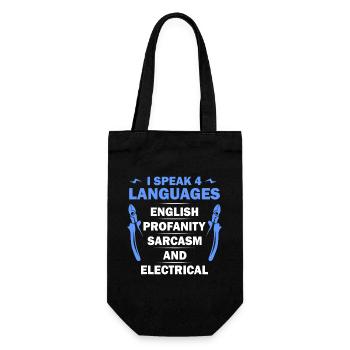 Je parle 4 langues Tee - Sac à bouteille - noir - Devant