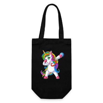 Einhorn-Bowling-lustiges Hemd - Geschenkbeutel für Flaschen - Schwarz - Vorne