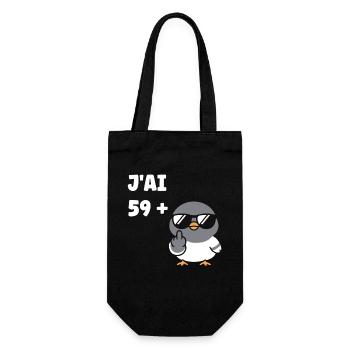 60 ans - Sac à bouteille - noir - Devant
