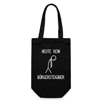 Heute kein Bürgersteigbier Ortskontrollfahrt OKF - Geschenkbeutel für Flaschen - Schwarz - Vorne