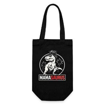 Mamasaurus Mama Mutter Geschenkidee Humor Lustig - Geschenkbeutel für Flaschen - Schwarz - Vorne