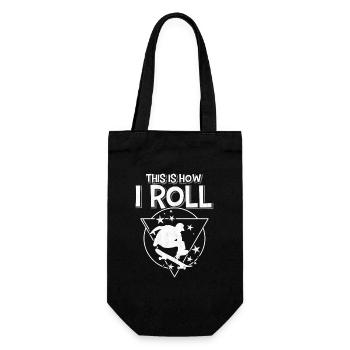 So rolle ich Skateboarder-Sterne - Geschenkbeutel für Flaschen - Schwarz - Vorne