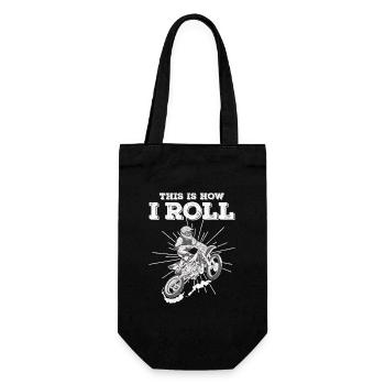 So rolle ich Motocross-Fahrer - Geschenkbeutel für Flaschen - Schwarz - Vorne