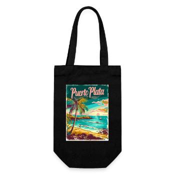  Puerto Plata Paradiesische Strände und - Geschenkbeutel für Flaschen - Schwarz - Vorne