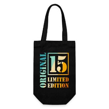 15e anniversaire Garçon Fille Adolescent Niveau 15 - Sac à bouteille - noir - Devant