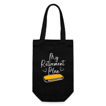 Harmonica Folk Music Folk Festival - Gift Bag for Bottles - black - Front