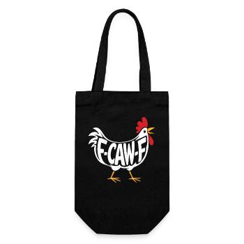F-Caw-F Chicken Adult Humor Funny Rooster Fcawf - Geschenkbeutel für Flaschen - Schwarz - Vorne