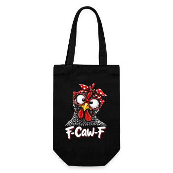 F-Caw-F Chicken Adult Humor Funny Rooster Fcawf - Geschenkbeutel für Flaschen - Schwarz - Vorne