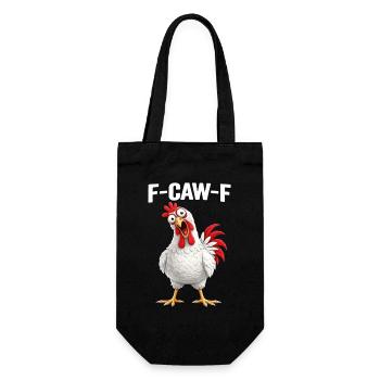 F-Caw-F Chicken Adult Humor Funny Rooster Fcawf - Geschenkbeutel für Flaschen - Schwarz - Vorne