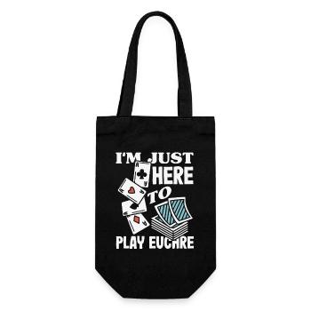I'm just here to play Euchre - Gift Bag for Bottles - black - Front