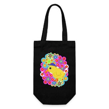 Spring Retro Chick Chicken Kids Easter - Gift Bag for Bottles - black - Front