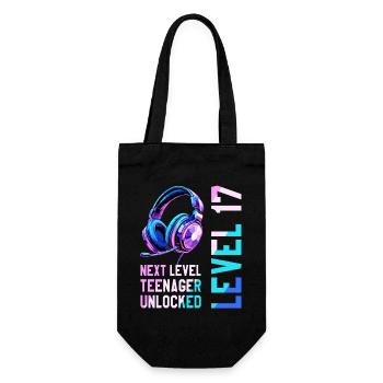 17e anniversaire garçon fille adolescente niveau 17 - Sac à bouteille - noir - Devant