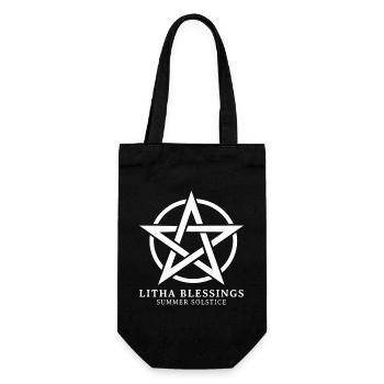 Litha Pagan: Sommersonnenwende, Mittsommer, Mittsommer, Mittsommer. - Geschenkbeutel für Flaschen - Schwarz - Vorne