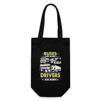 Bus Driver School Bus Driver Double Decker Bus Pub - Gift Bag for Bottles - black - Front