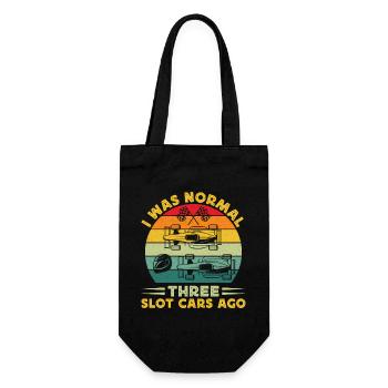 Rétro vintage J’étais normal il y a trois voitures à slot - Sac à bouteille - noir - Devant