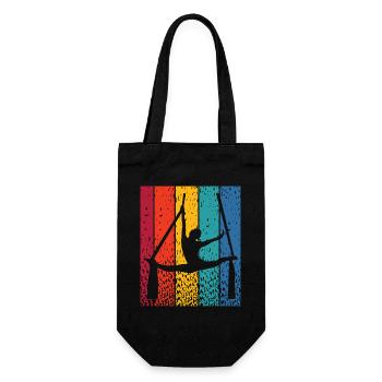 Vertikaltuch Vintage Luftakrobatik Aerial Silk - Geschenkbeutel für Flaschen - Schwarz - Vorne