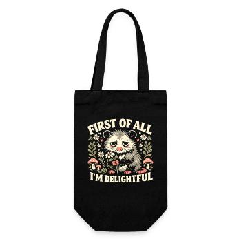 Charming opossum - Gift Bag for Bottles - black - Front
