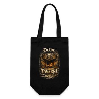 Medieval Festival Medieval Market To The Tavern! - Gift Bag for Bottles - black - Front