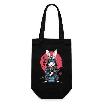 Bunny Samurai in Armor - Gift Bag for Bottles - black - Front