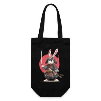 Bunny Samurai in Armor - Gift Bag for Bottles - black - Front