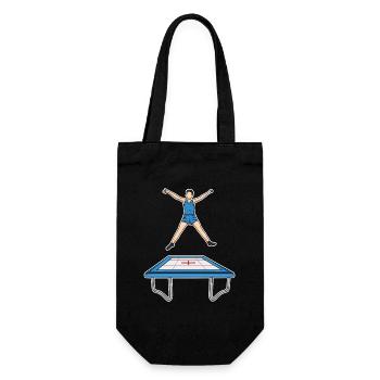 Funny Trampoline Kid - Gift Bag for Bottles - black - Front
