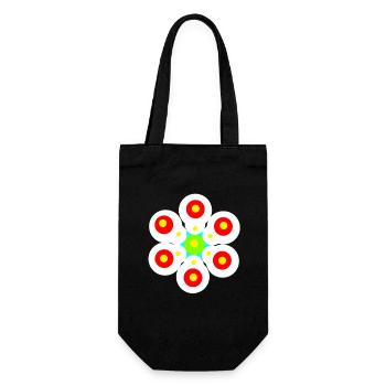 Retro Flower Kids Flowers Kids - Gift Bag for Bottles - black - Front