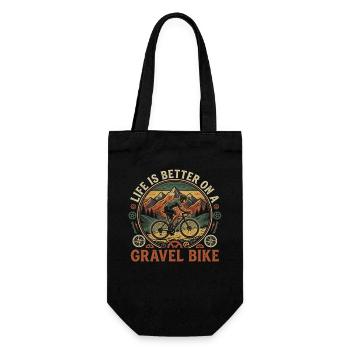 Gravel Bike Bike Adventure Mountains - Gift Bag for Bottles - black - Front