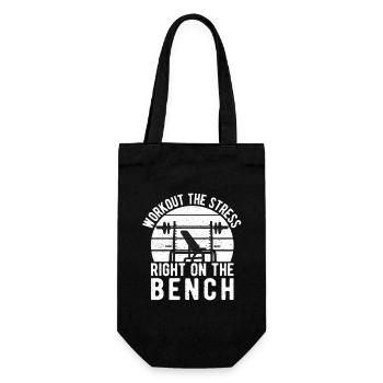 Powerlifting Bodybuilder Workout The Stress Gym - Gift Bag for Bottles - black - Front