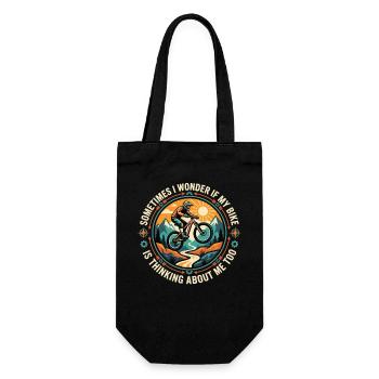 Mountain Bike Saying Adventure Bike - Gift Bag for Bottles - black - Front