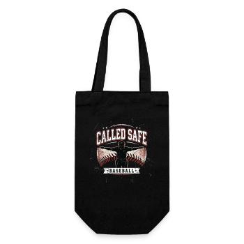 Called Safe Christlicher Baseball Glaube Kreuz - Geschenkbeutel für Flaschen - Schwarz - Vorne