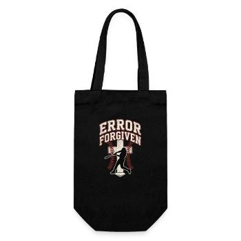 Error Forgiven Christian Baseball Faith Jesus - Gift Bag for Bottles - black - Front