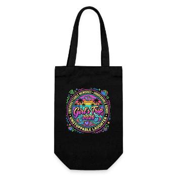 Girls' Trip 2026 – Unforgettable Friendship - Gift Bag for Bottles - black - Front