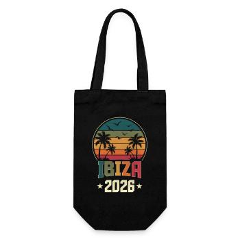 Ibiza 2026 - Geschenkbeutel für Flaschen - Schwarz - Vorne