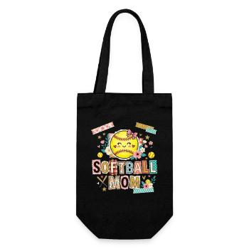 Ransom Note Softball Mom Mother - Gift Bag for Bottles - black - Front
