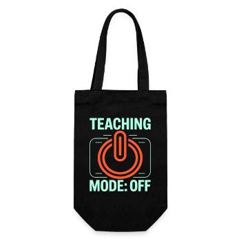Retired Teacher Teaching Mode Off Former Teacher - Gift Bag for Bottles - black - Front