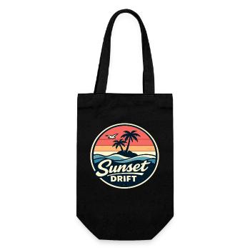 Sunset Drift - Geschenkbeutel für Flaschen - Schwarz - Vorne
