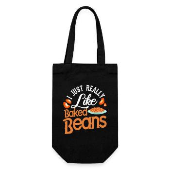 J’aime vraiment les haricots cuits - Sac à bouteille - noir - Devant