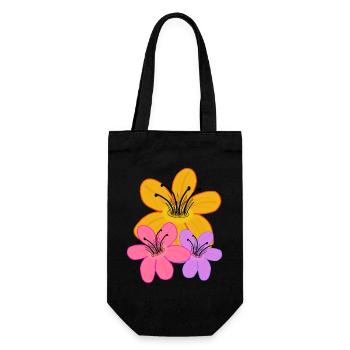 Sonner  Blumen Garten Blume Flora - Geschenkbeutel für Flaschen - Schwarz - Vorne