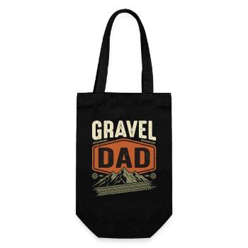 Gravel Dad Bike Dad Biker Gift - Gift Bag for Bottles - black - Front