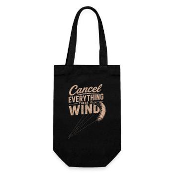 Graphique Windspruch : Annuler tout le vent - Sac à bouteille - noir - Devant