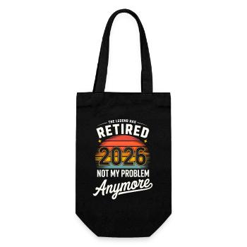 Retired 2026 Funny Retired Graphic Men Retiremet - Gift Bag for Bottles - black - Front