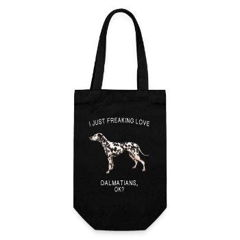 Dalmatiner-Liebe: Bold Canine Tee - Geschenkbeutel für Flaschen - Schwarz - Vorne