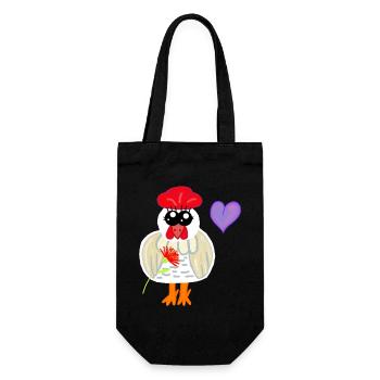 Cœur de poulet poulet pour l’anniversaire de la fête des mères - Sac à bouteille - noir - Devant
