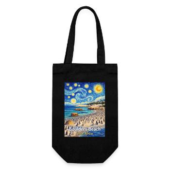 Boulders-Strand, Südafrika Starry Night  - Geschenkbeutel für Flaschen - Schwarz - Vorne